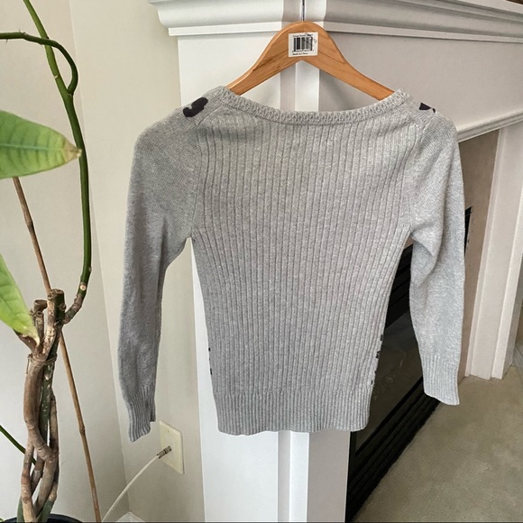 AMERICAN EAGLE Gray Leopard Button Up Cardigan - Picture 7 of 9